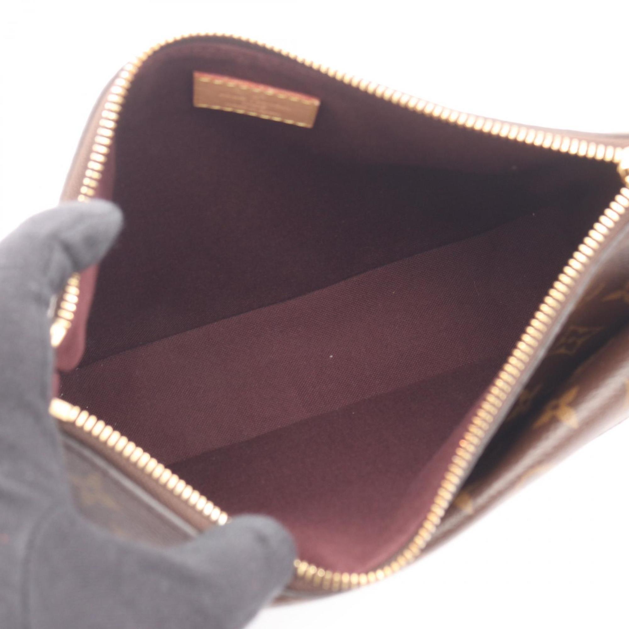 Louis Vuitton Brown Monogram Coated Canvas Leather Handbag Shoulder Bag