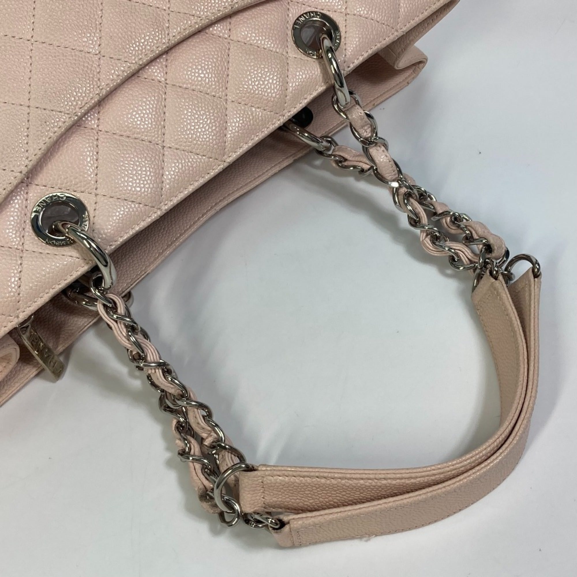 Chanel Pink Leather Tote Bag