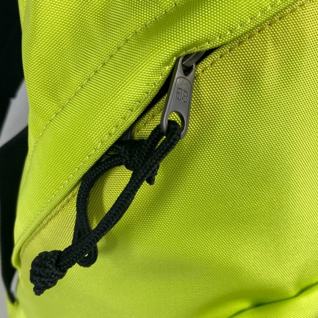 Balenciaga Black Yellow Nylon Canvas Backpack