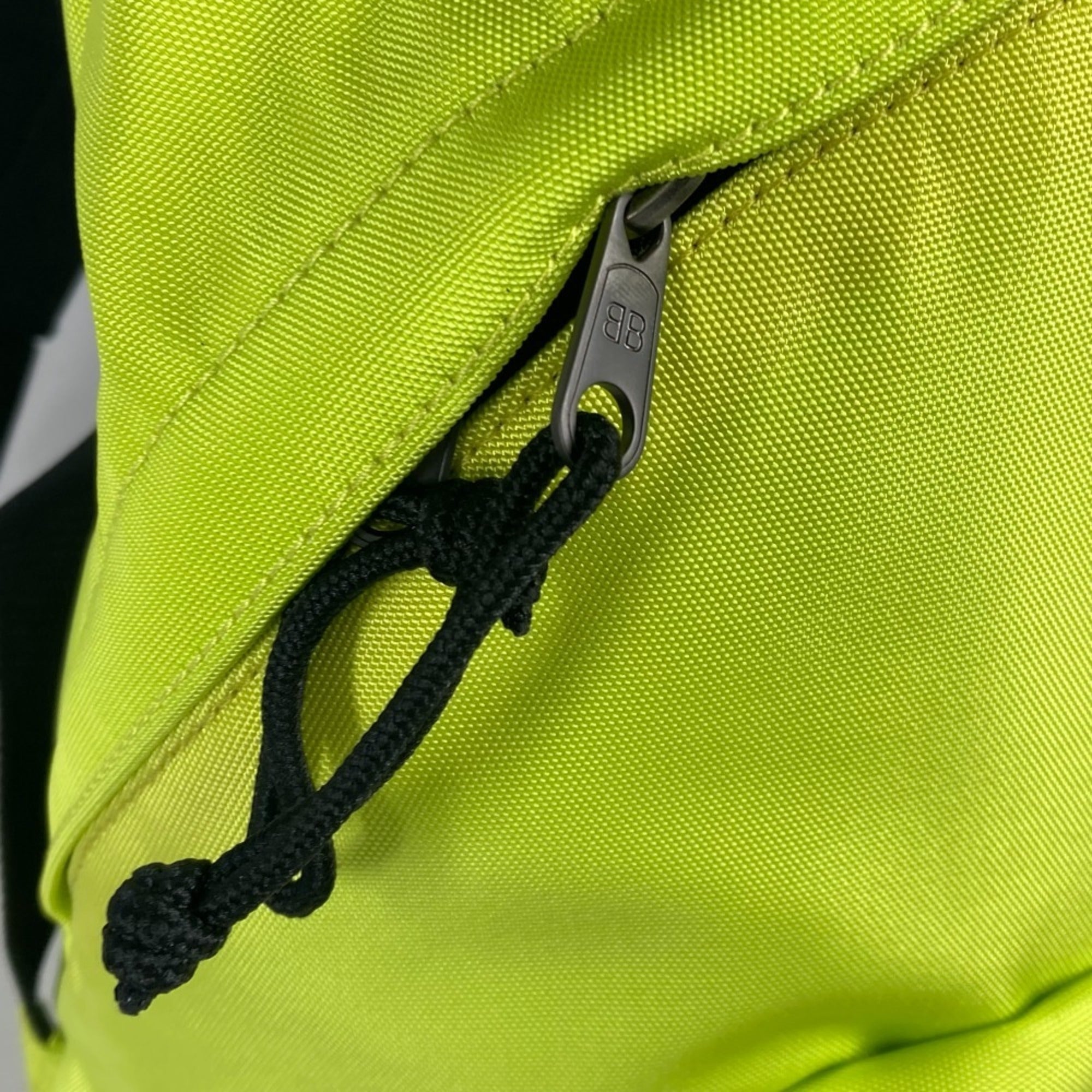 Balenciaga Black Yellow Nylon Canvas Backpack