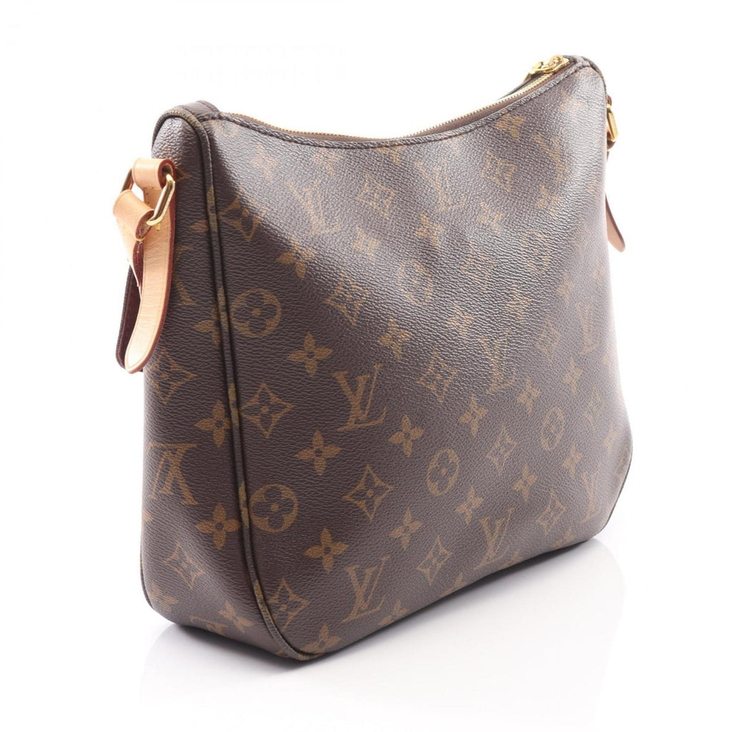 Louis Vuitton Brown Coated Canvas Leather Shoulder Bag