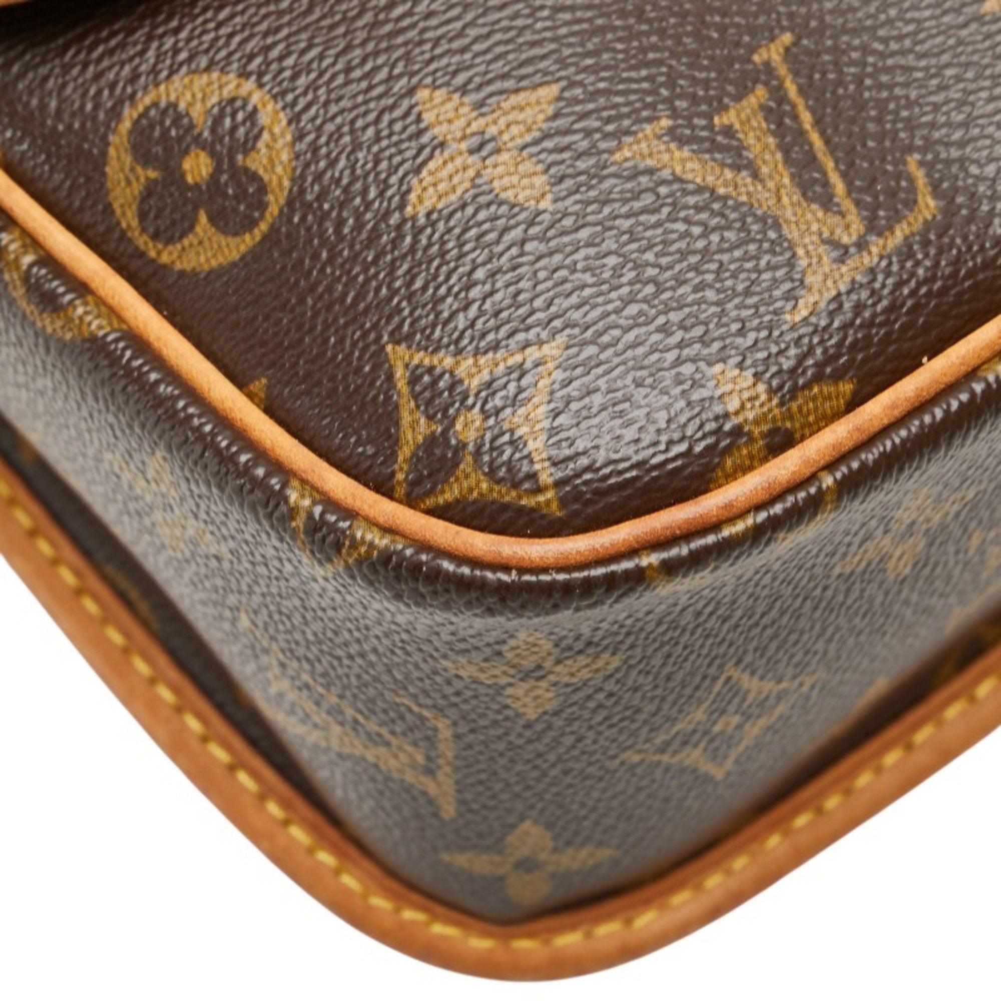 Louis Vuitton Monogram Brown Pvc Leather Shoulder Bag