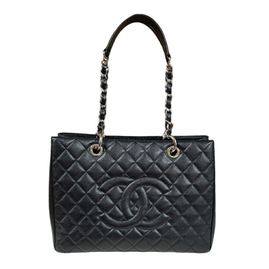 Chanel Black Caviar Leather Tote Bag