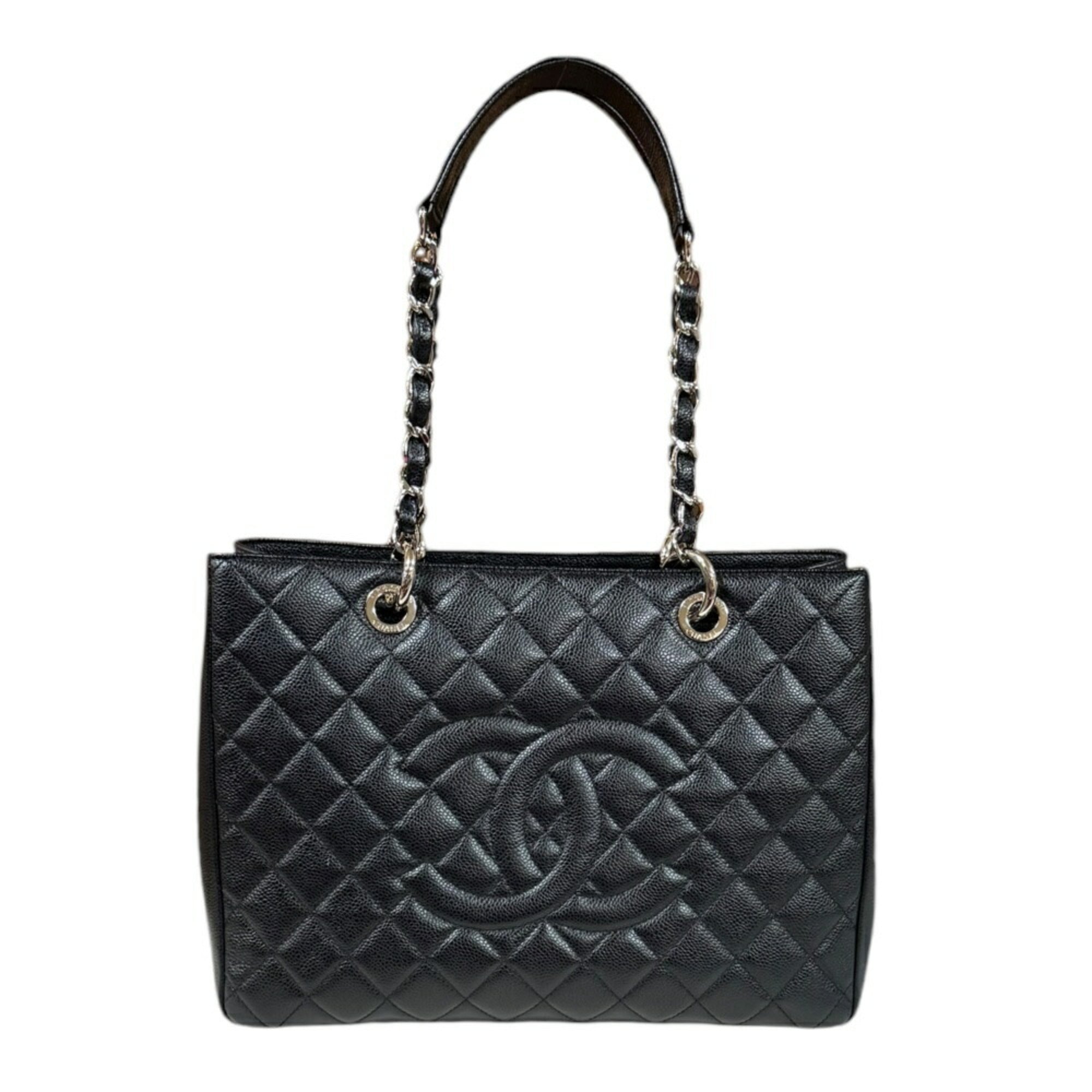 Chanel Black Caviar Leather Tote Bag