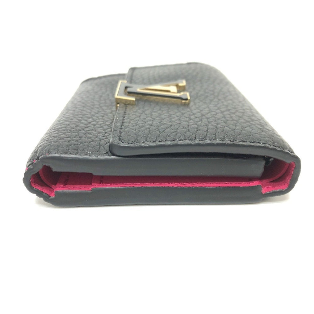 Louis Vuitton Bicolor Black Noir Pink Leather Coin Purse/Coin Case