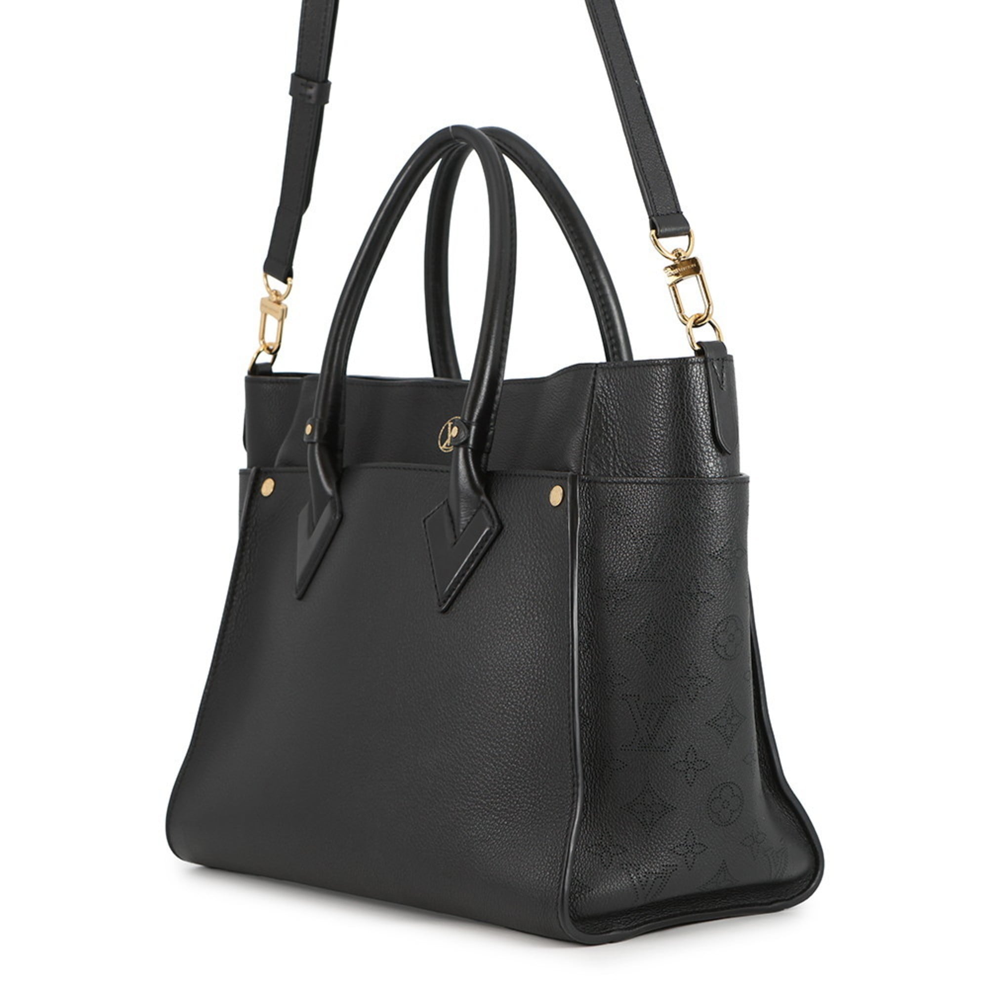 Louis Vuitton Noir Monogram Leather Handbag
