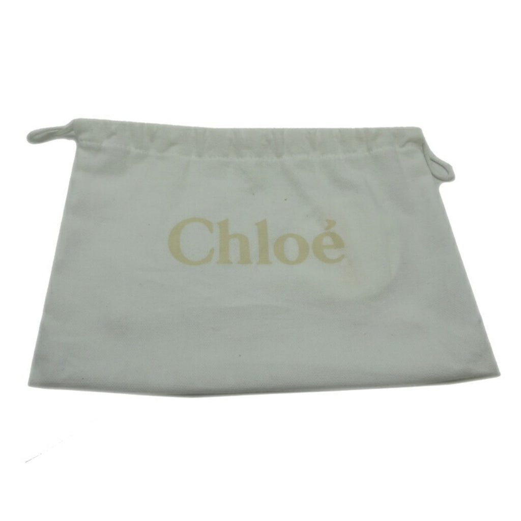 Chloé Black Navy Linen Leather Pouch Wash Bag (Pre-Owned)
