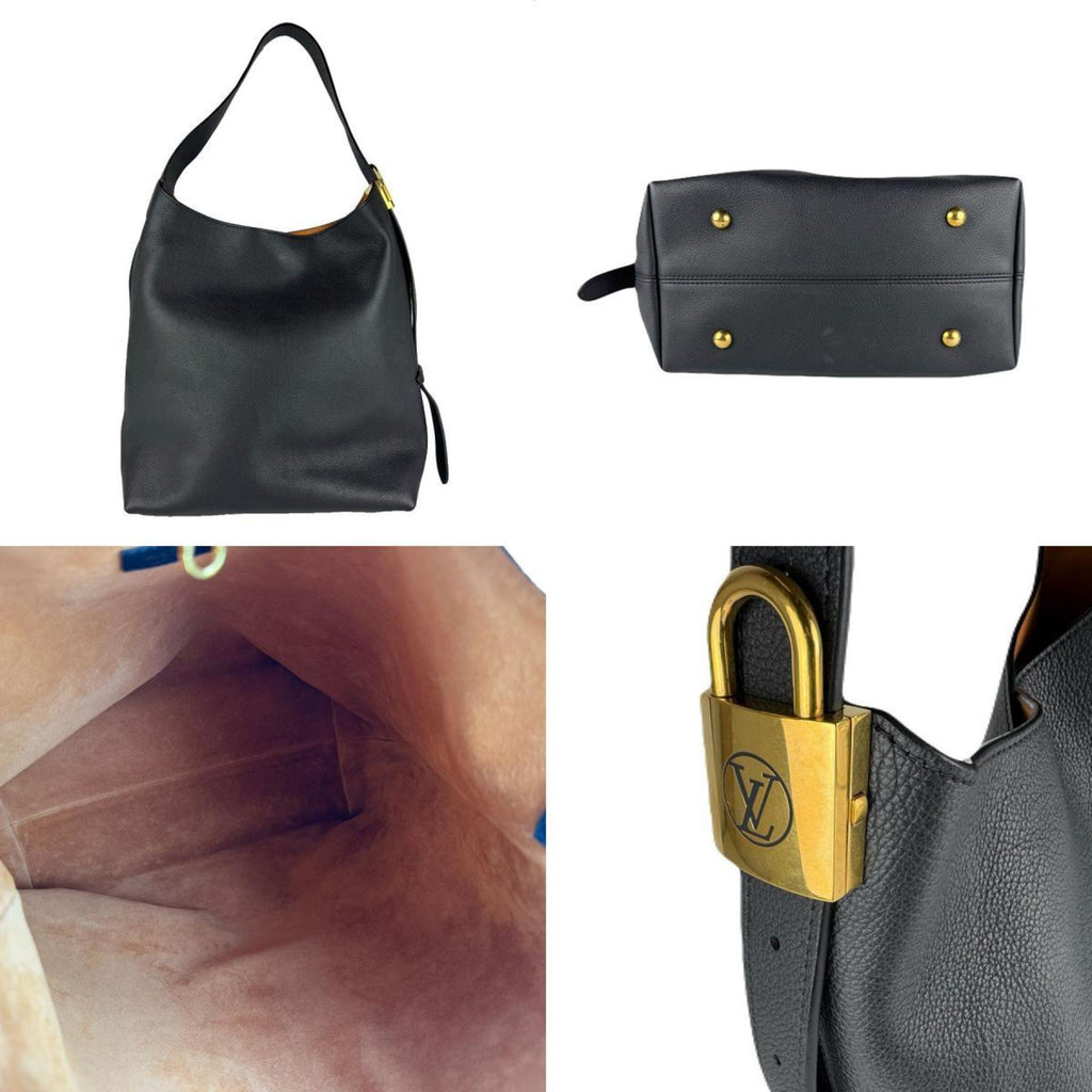 Louis Vuitton Black Leather Pouch Shoulder Bag