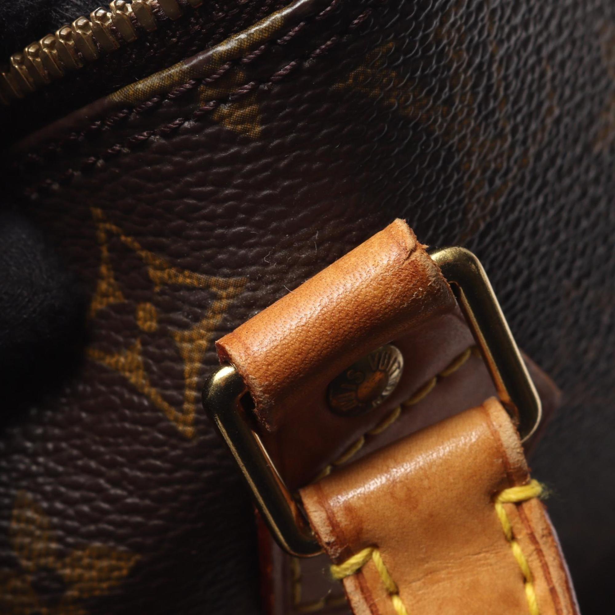 Louis Vuitton Brown Coated Canvas Leather Monogram Handbag
