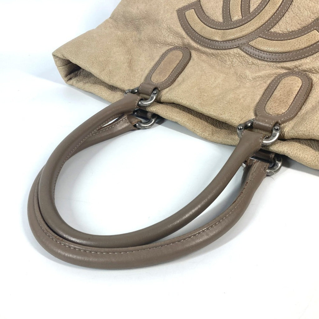 Chanel Beige Leather Shoulder Bag Tote Bag