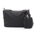 Prada Black Nylon Saffiano Triangle Shoulder Bag