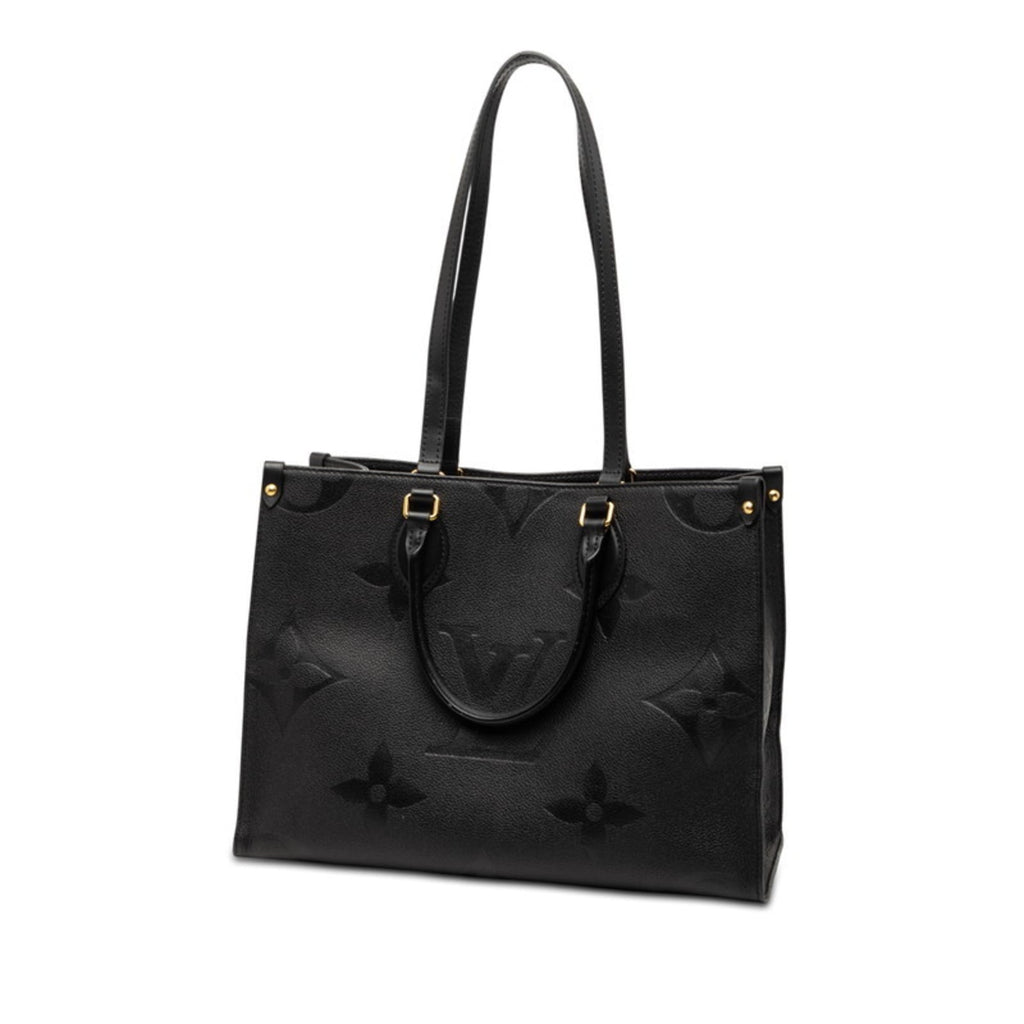 Louis Vuitton Black Leather Shoulder Bag Tote Bag