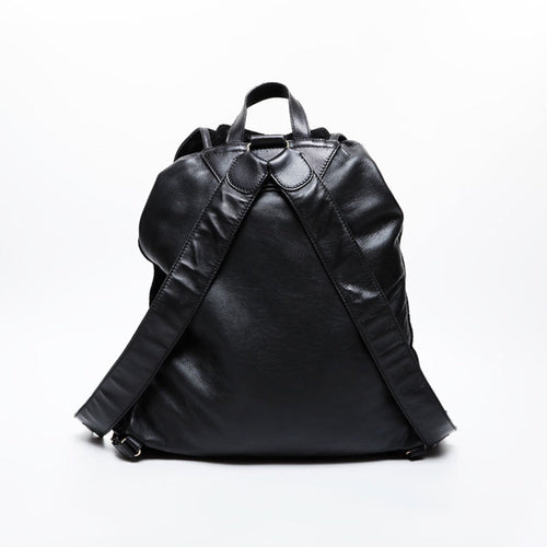 Balenciaga Black Leather Suede Backpack