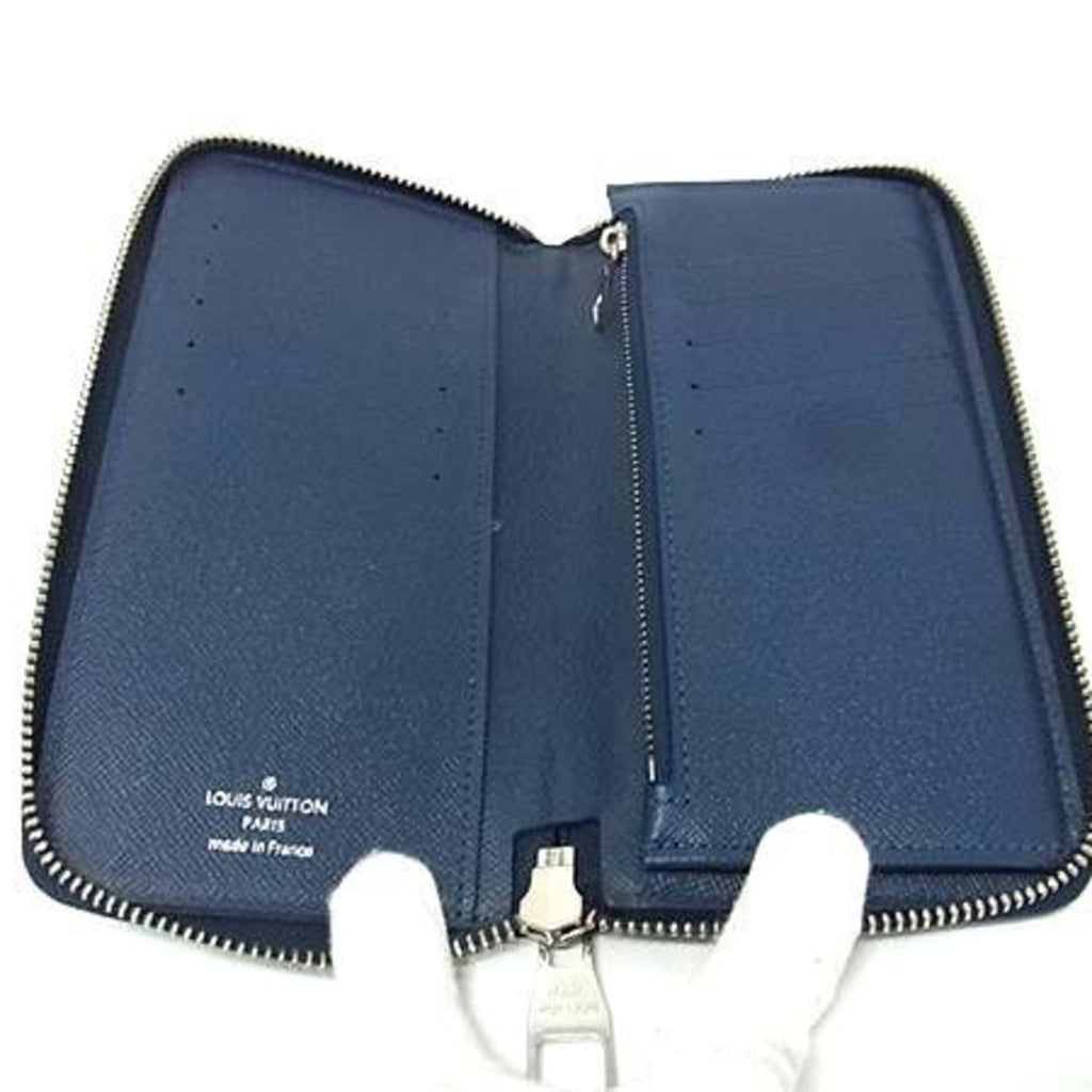 Louis Vuitton Taiga Blue Taiga Leather Long Wallet