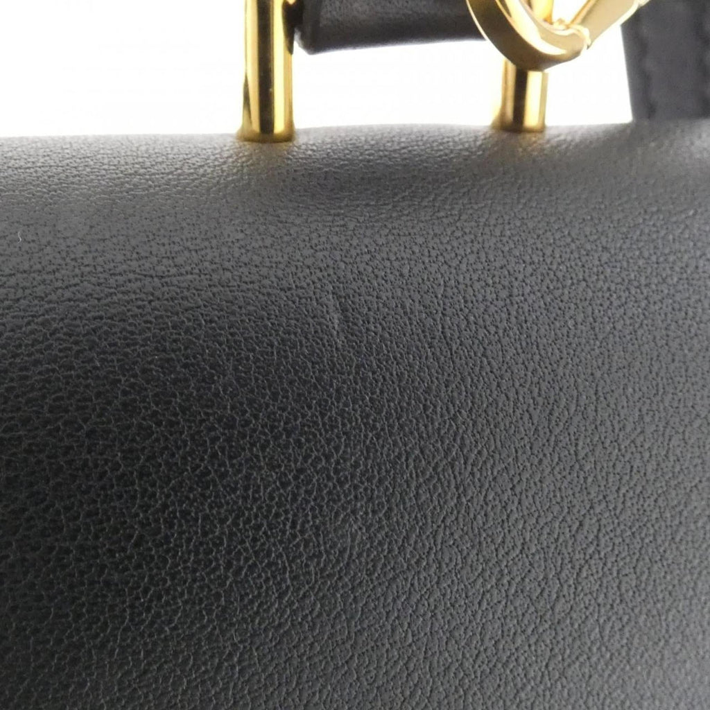 Louis Vuitton Black Marron Coated Canvas Leather Handbag