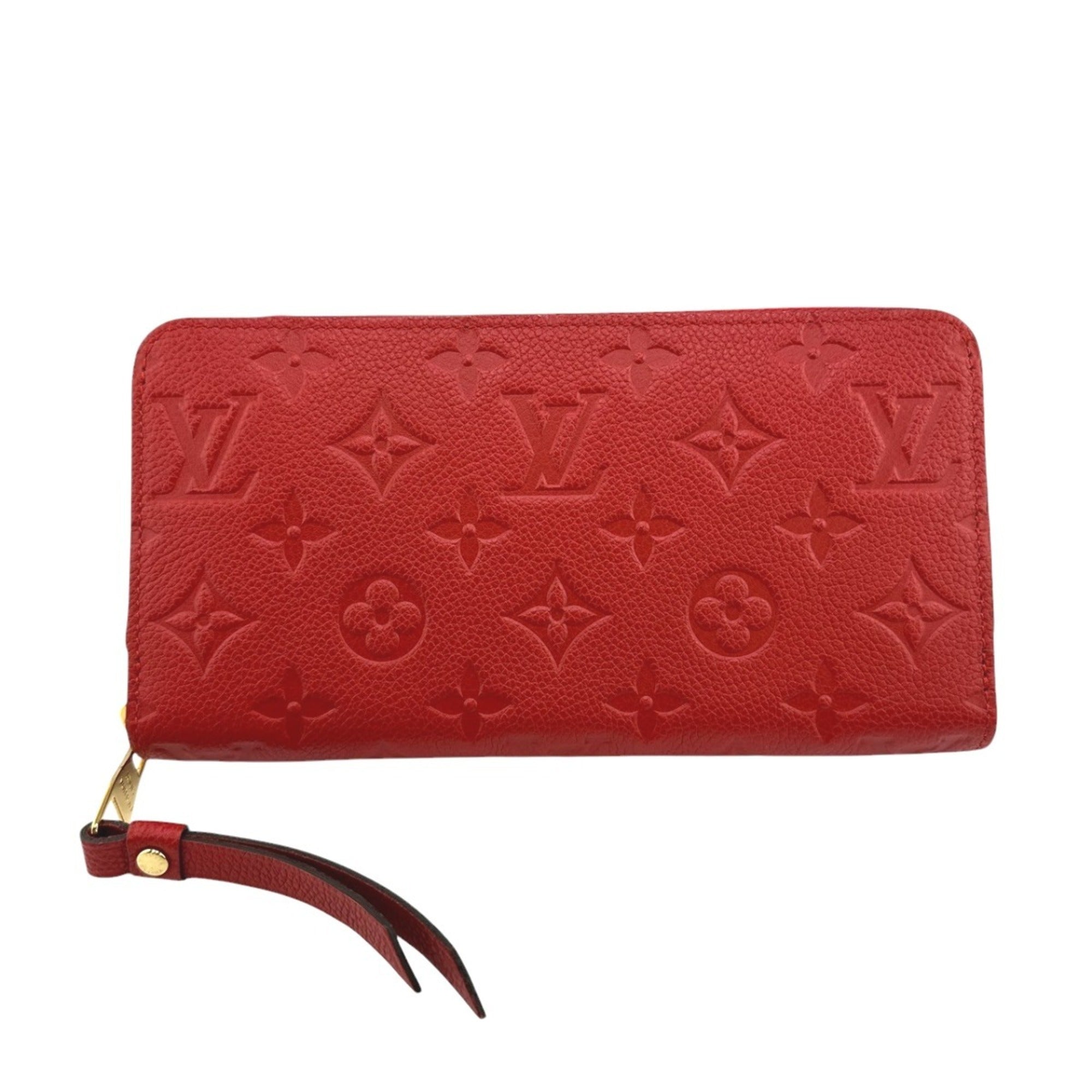 Louis Vuitton Red Color Monogram Empreinte Long Wallet