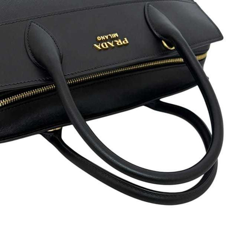Prada Black Nero Leather Handbag Shoulder Bag