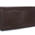 Louis Vuitton Brown Grizzly Taiga Leather Long Wallet