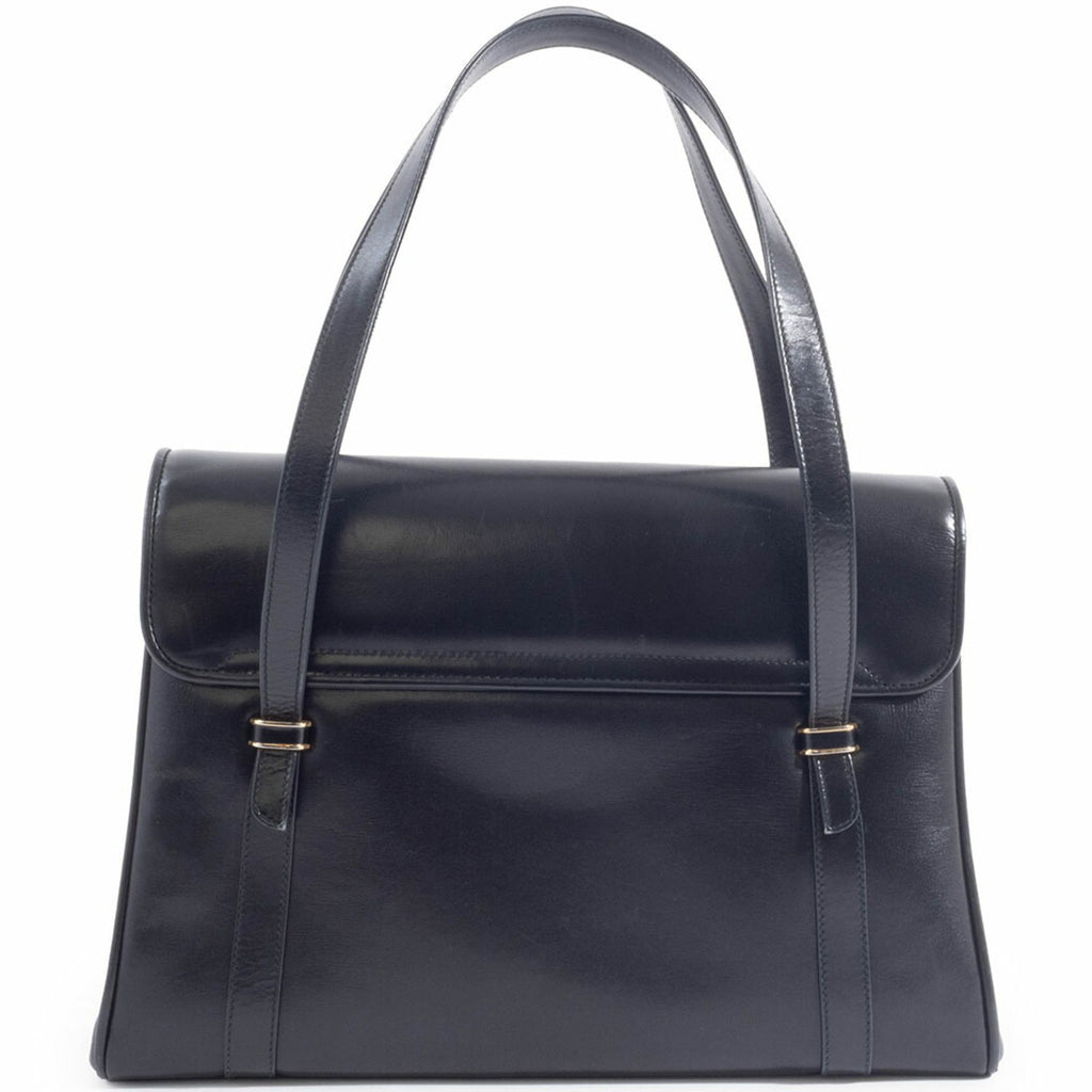 Gucci Black Leather Shoulder Bag Tote Bag (Pre-Owned)