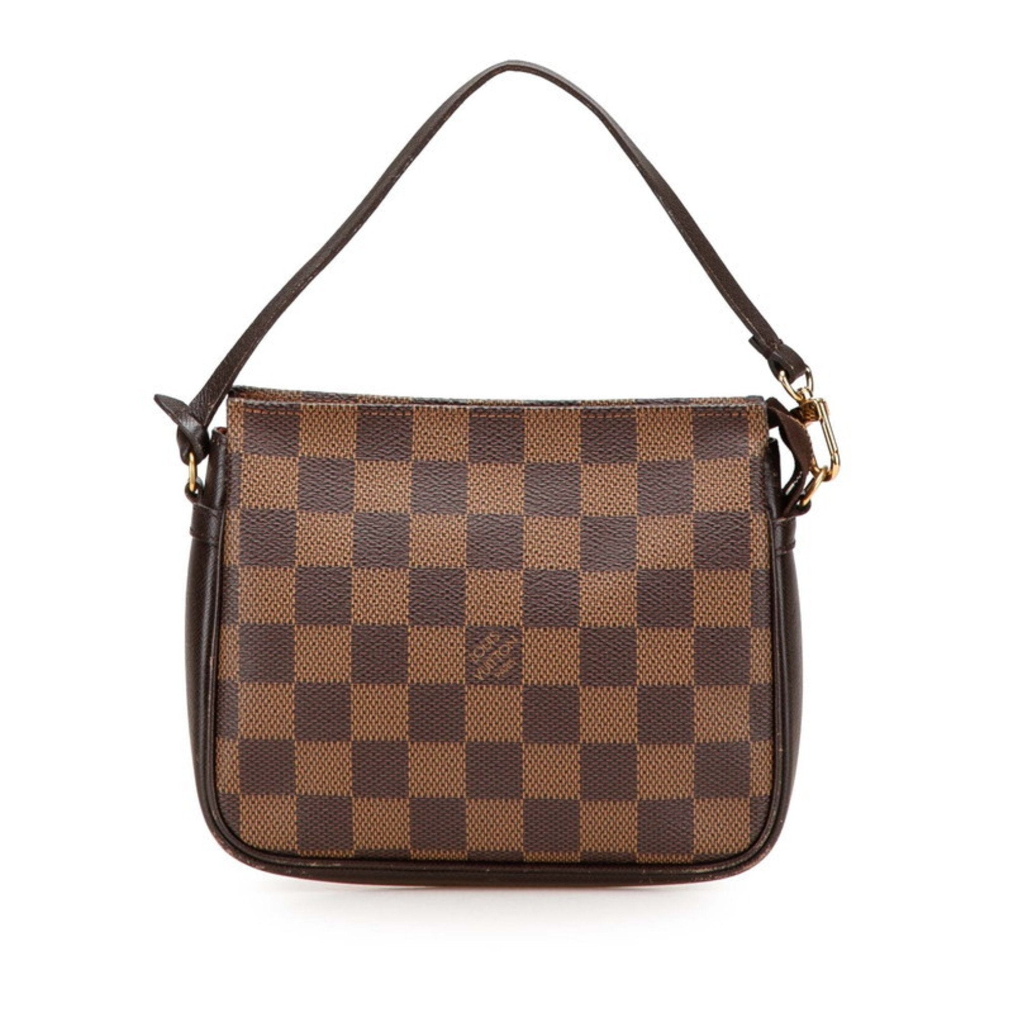Louis Vuitton Brown Pvc Leather Handbag Pouch