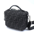 Fendi Black Canvas Leather Shoulder Bag