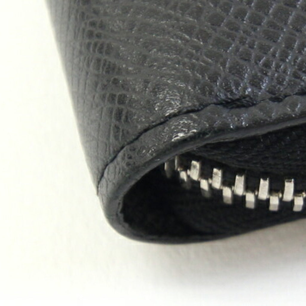Louis Vuitton Black Noir Taiga Leather Leather Long Wallet