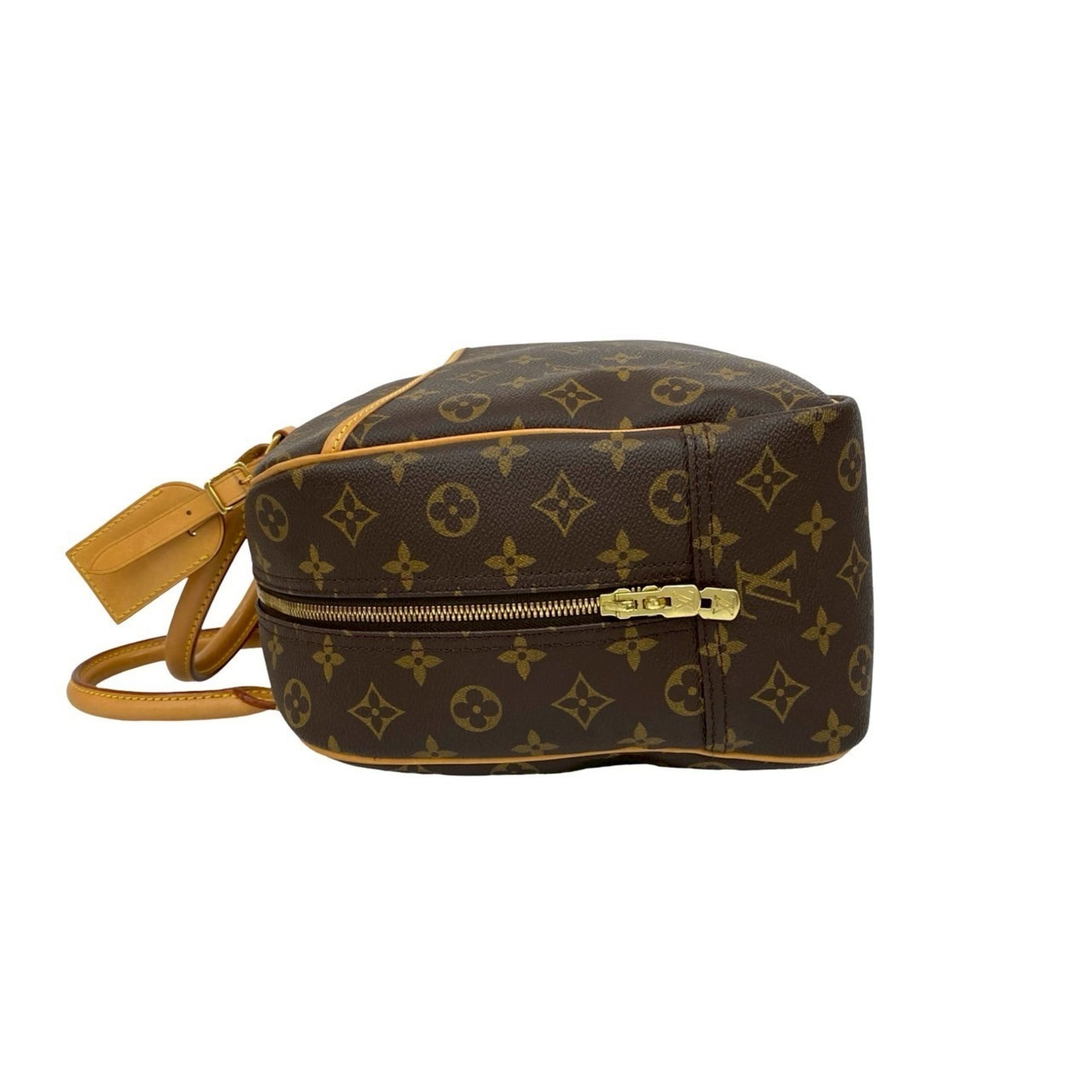 Louis Vuitton Brown Leather Pvc Boston Bag Handbag