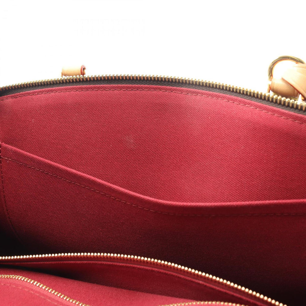 Louis Vuitton Brown Pvc Coated Canvas Leather Handbag
