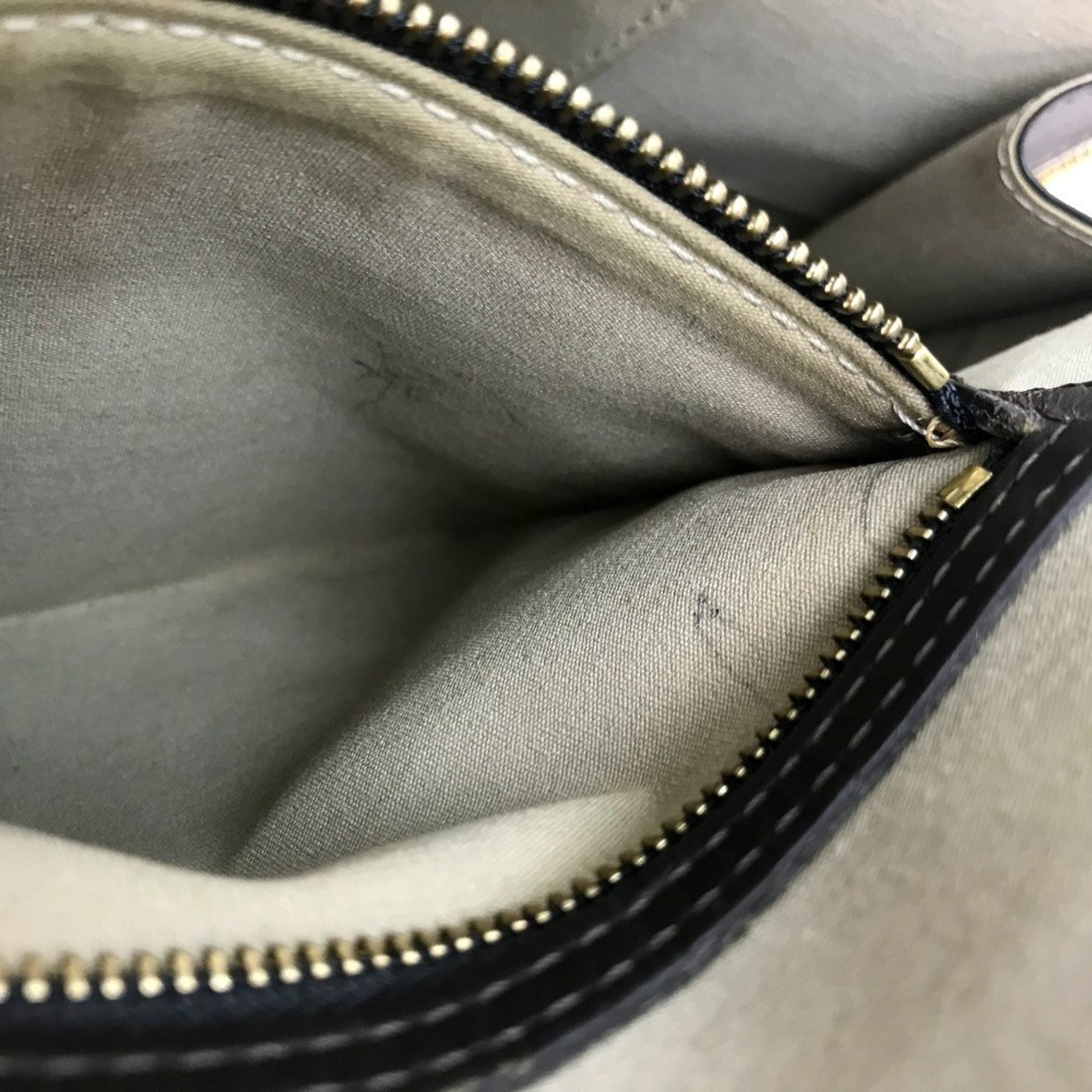 Louis Vuitton Dark Brown Khaki Monogram Handbag