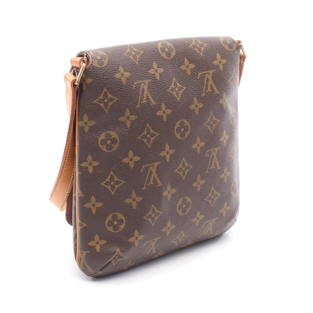 Louis Vuitton Brown Coated Canvas Leather Shoulder Bag