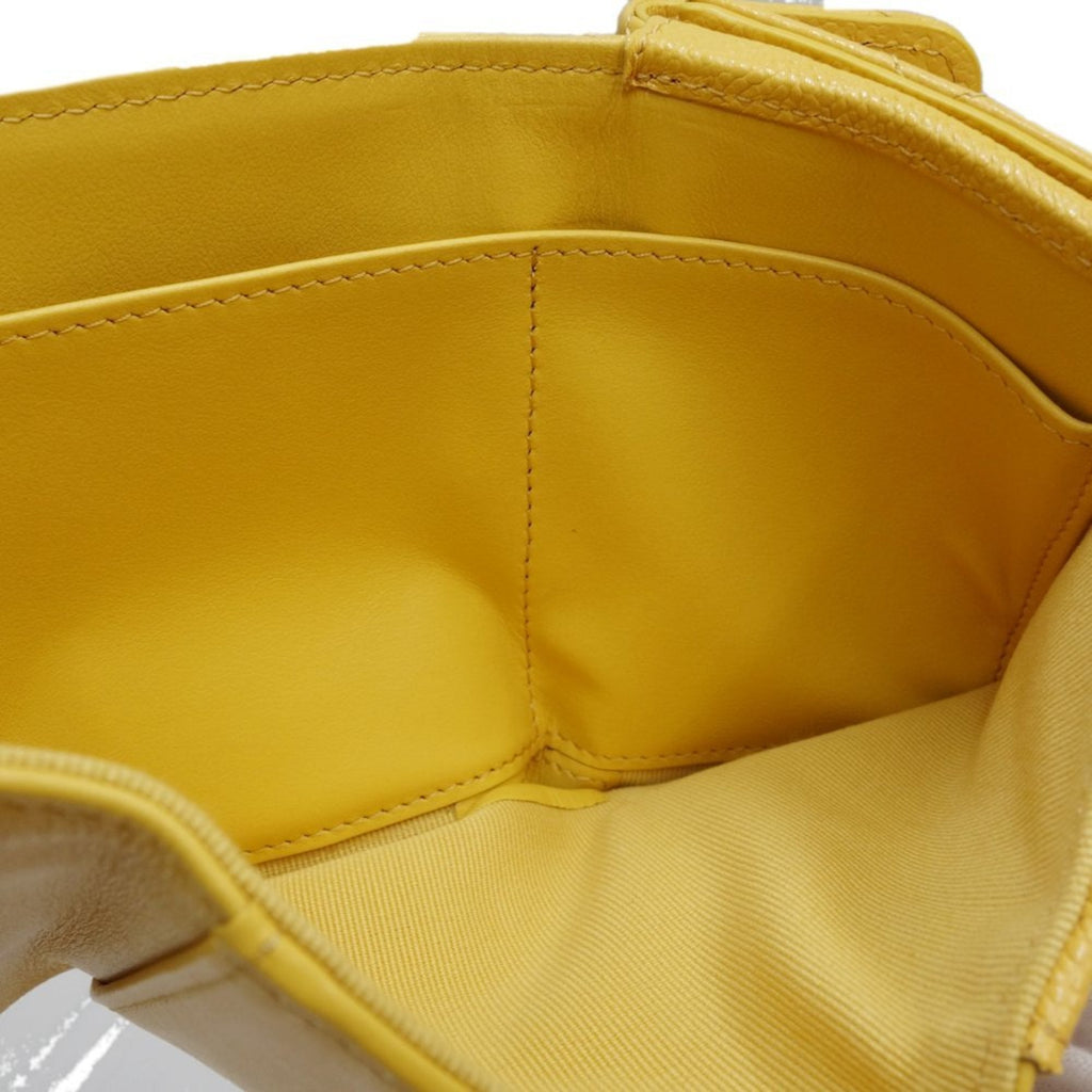 Chanel Yellow Grained Calfskin Wallet (Tri-Fold)