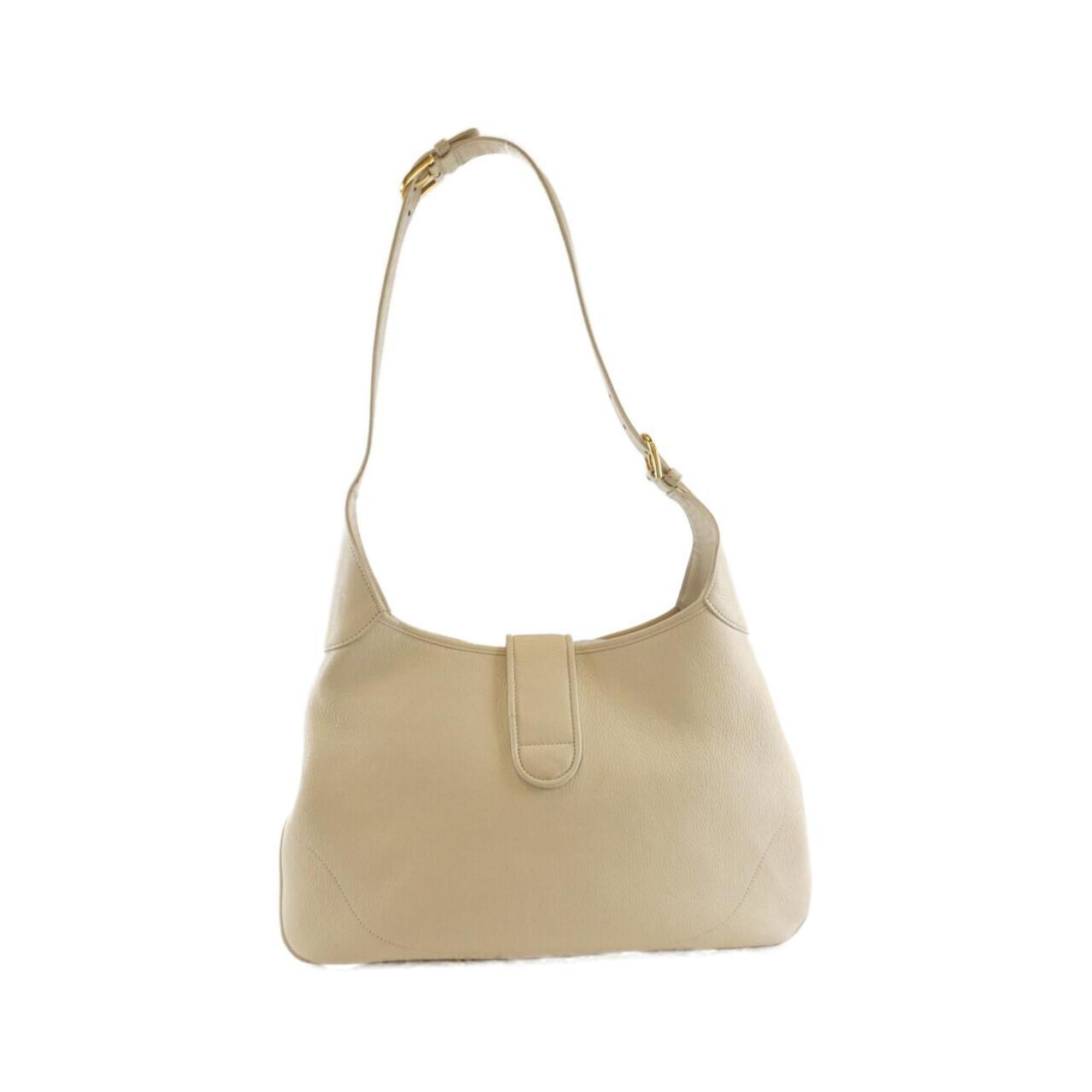 Gucci Gray Leather Shoulder Bag (Pre-Owned)