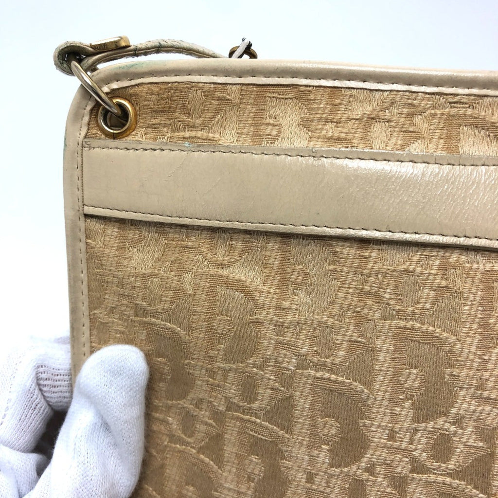 Christian Dior Beige Cloth Shoulder Bag (Pre-Owned)