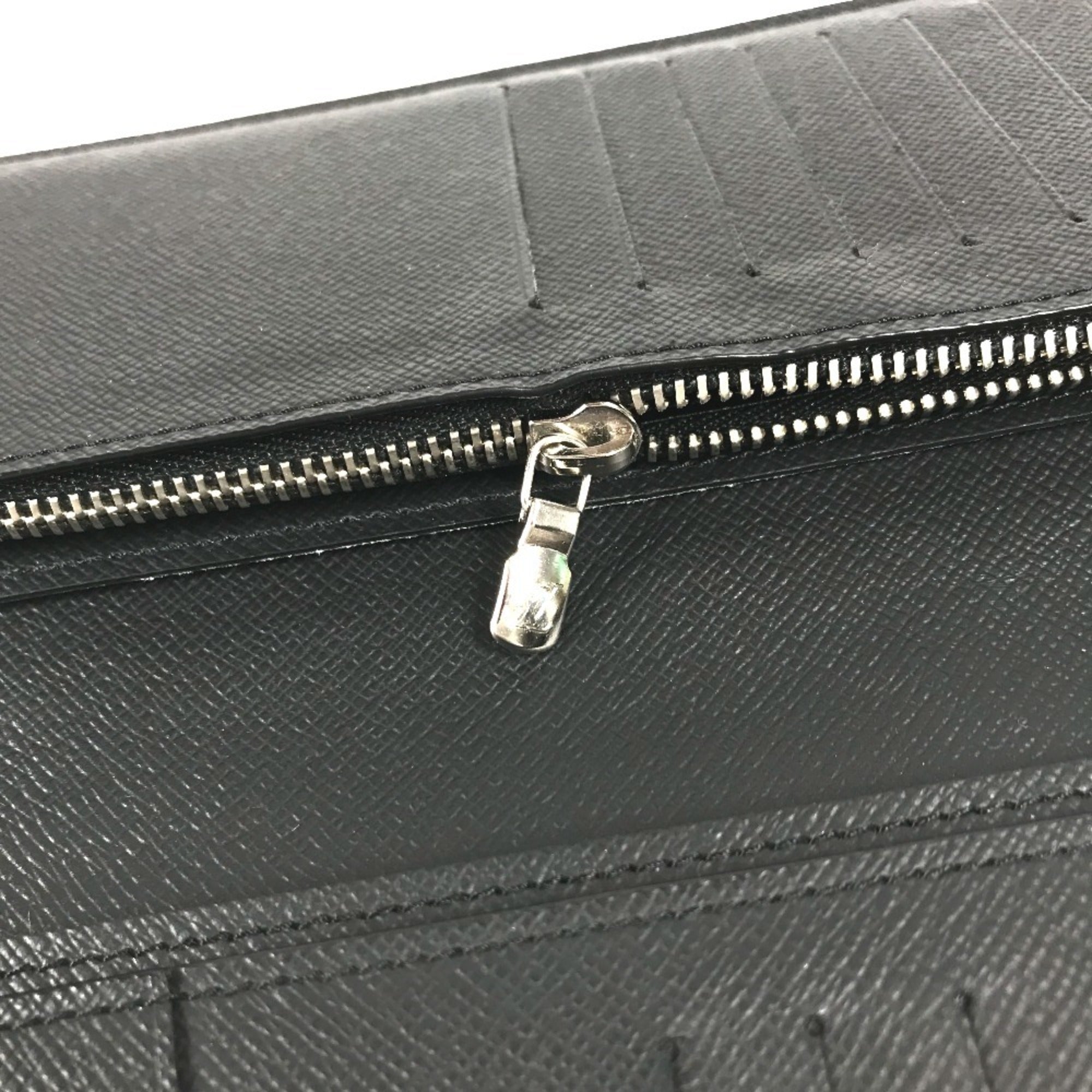 Louis Vuitton Taiga Ardoise Black Taiga Leather Long Wallet