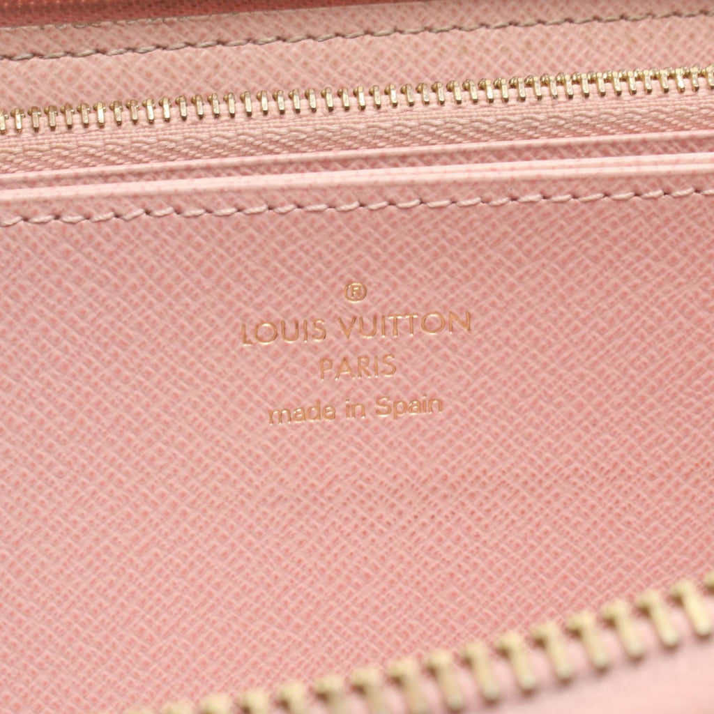Louis Vuitton Rose Ballerine White Coated Canvas Long Wallet