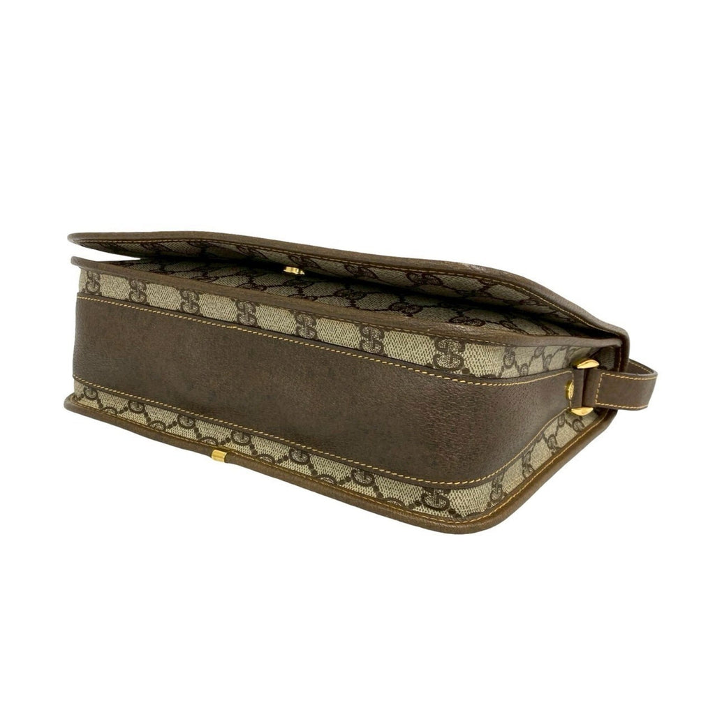 Gucci Brown Pvc Leather Pochette Shoulder Bag (Pre-Owned)