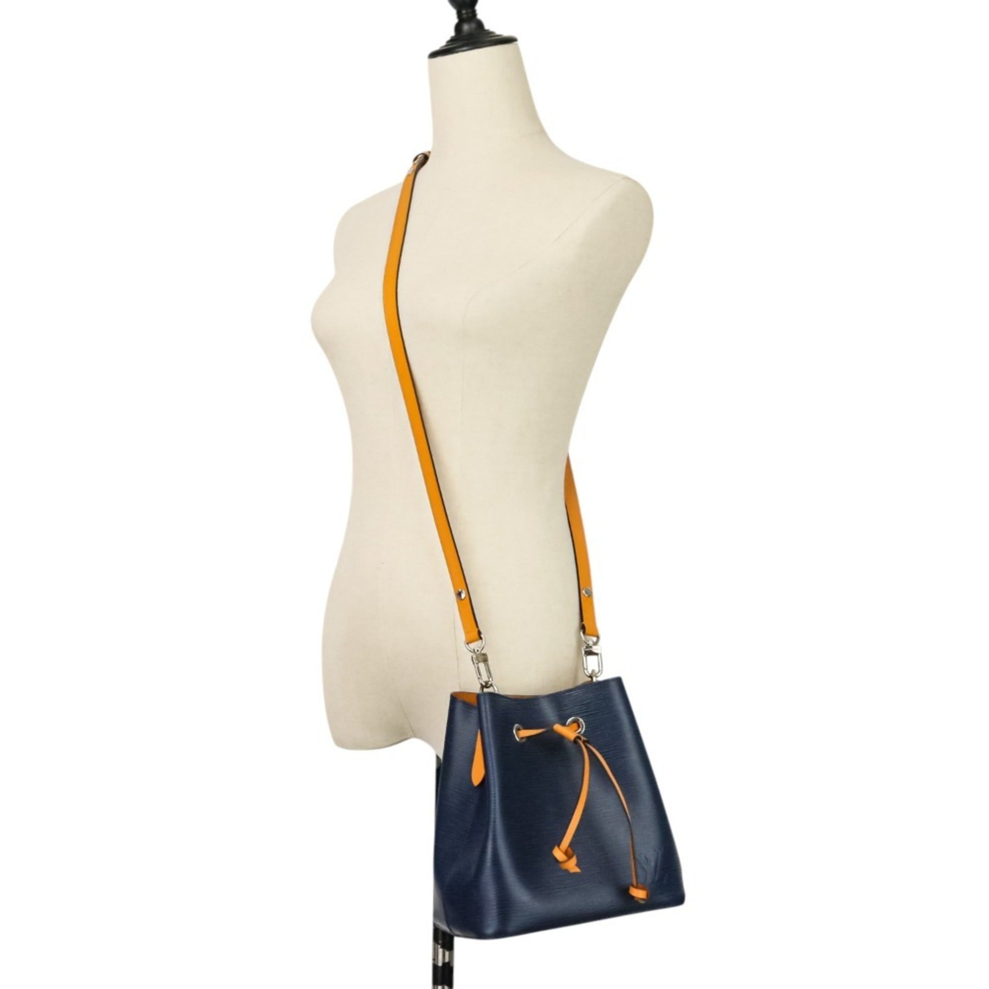 Louis Vuitton Indigo Navy Orange Saffron Handbag Shoulder Bag
