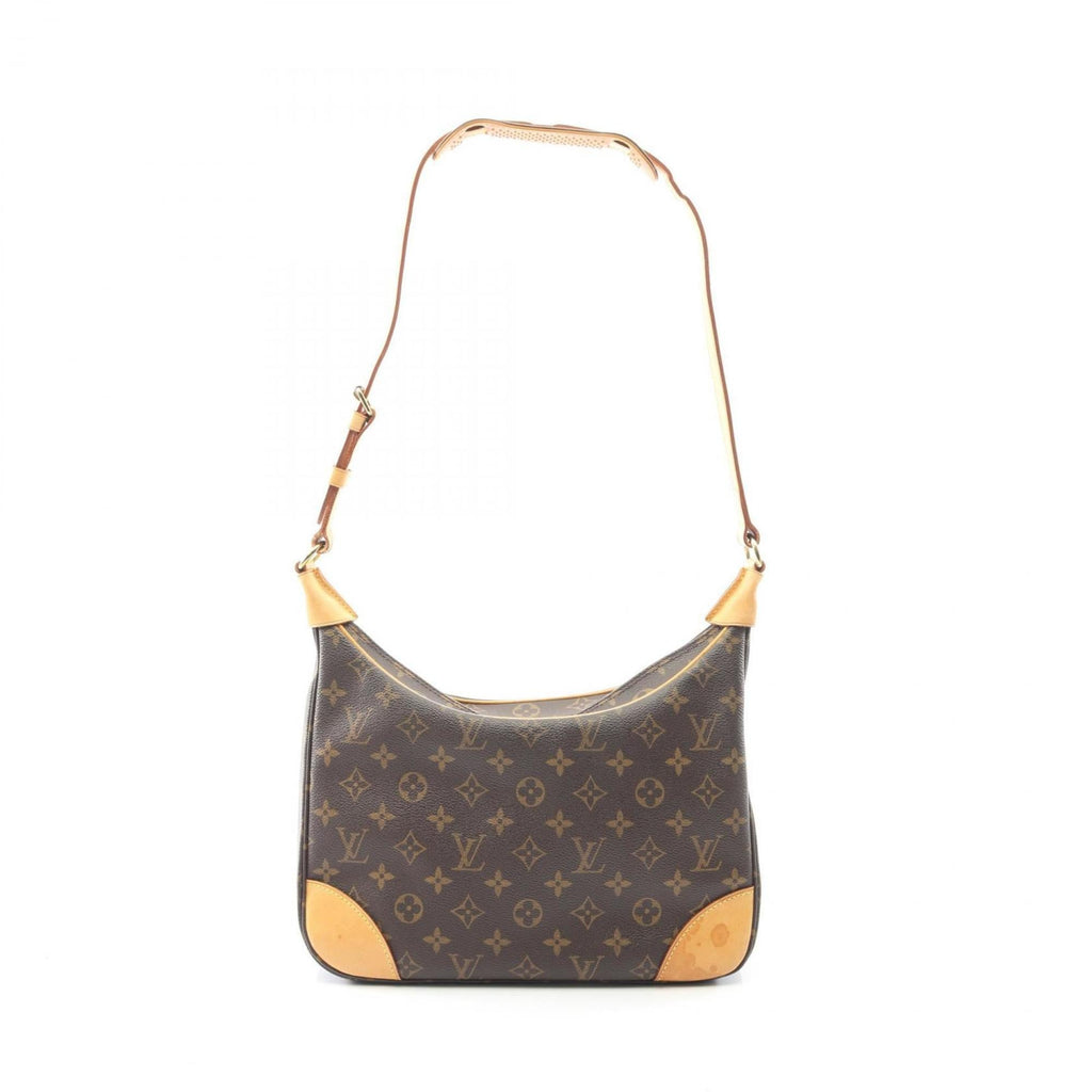 Louis Vuitton Brown Coated Canvas Leather Shoulder Bag