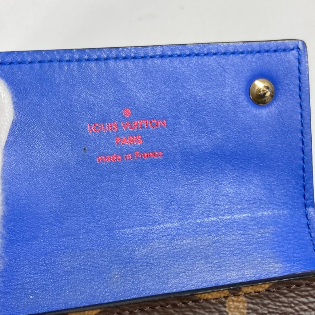 Louis Vuitton Blue Brown Monogram Wallet
