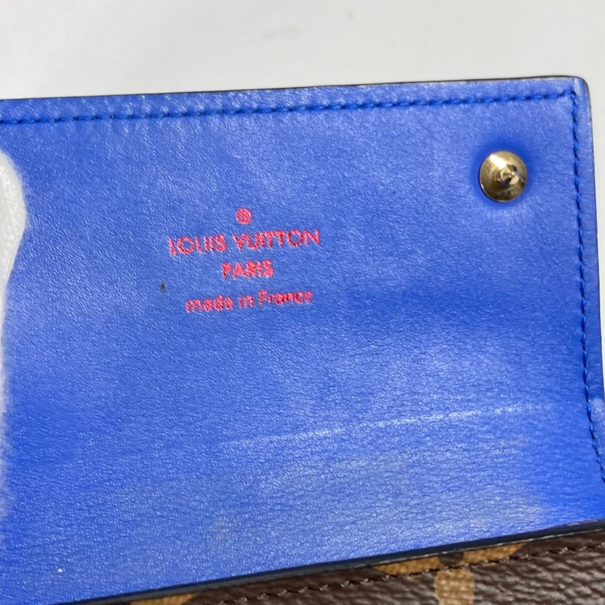 Louis Vuitton Blue Brown Monogram Wallet