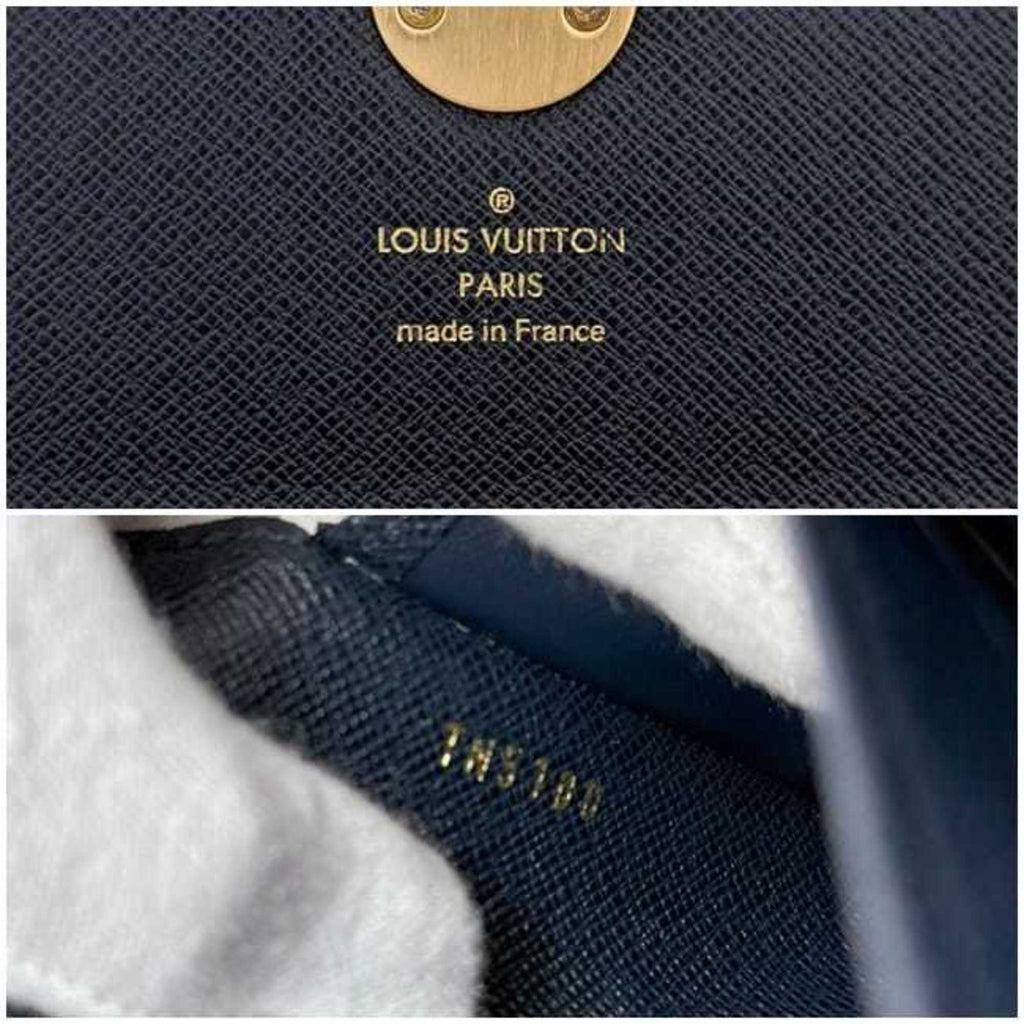 Louis Vuitton Gray Navy Canvas Leather Long Wallet