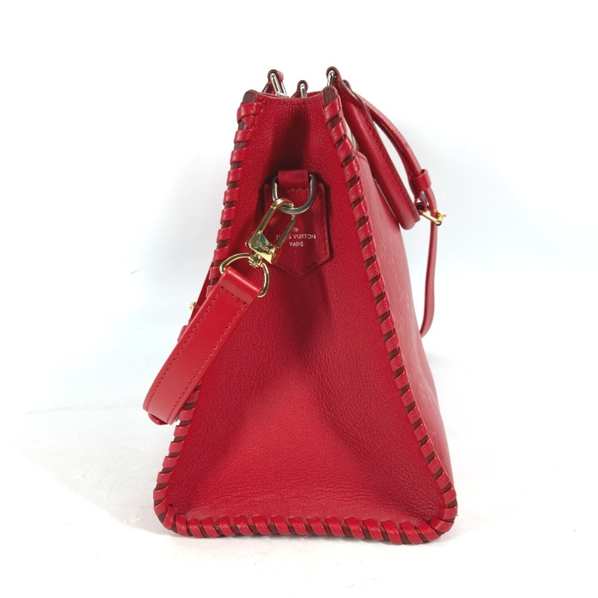 Louis Vuitton Monogram Red Color Ruby Monogram Handbag Shoulder Bag Tote Bag