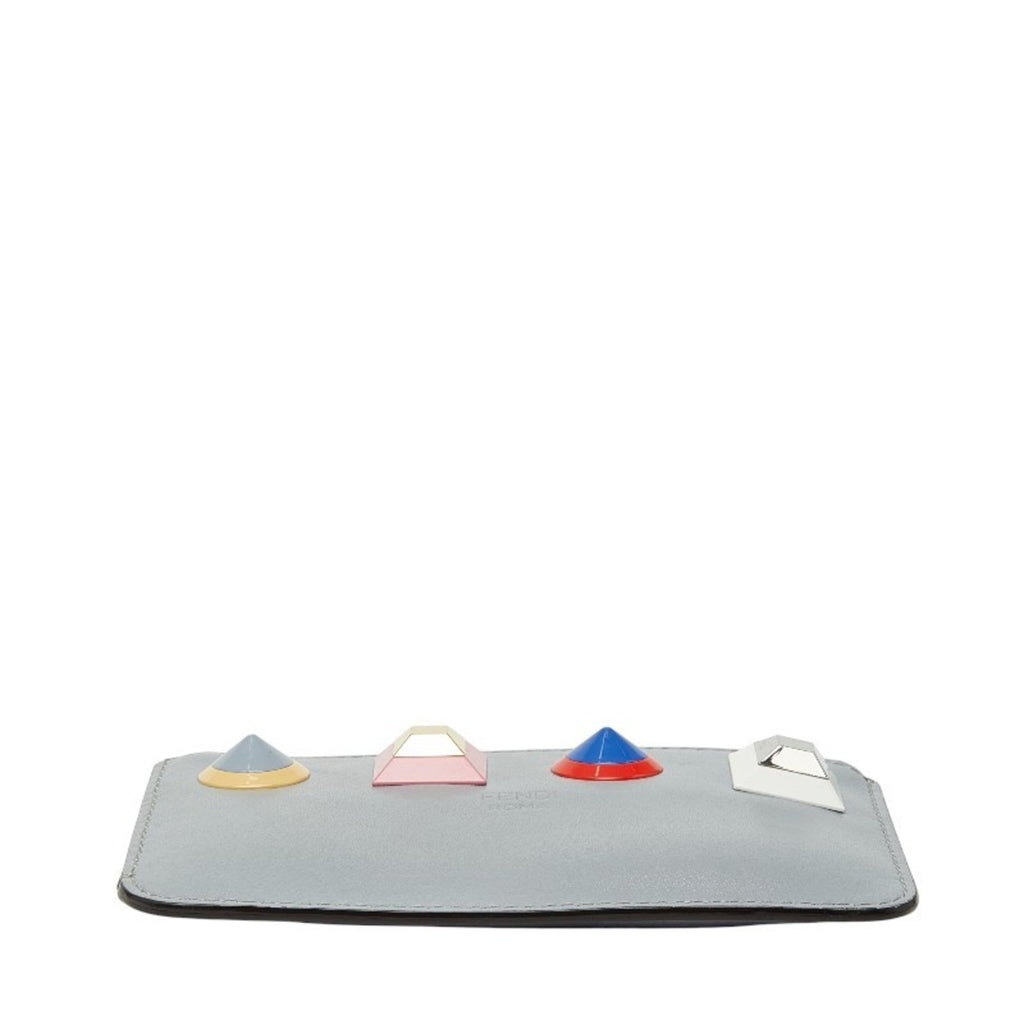 Fendi Gray Multi-Color Leather Coin Purse/Coin Case