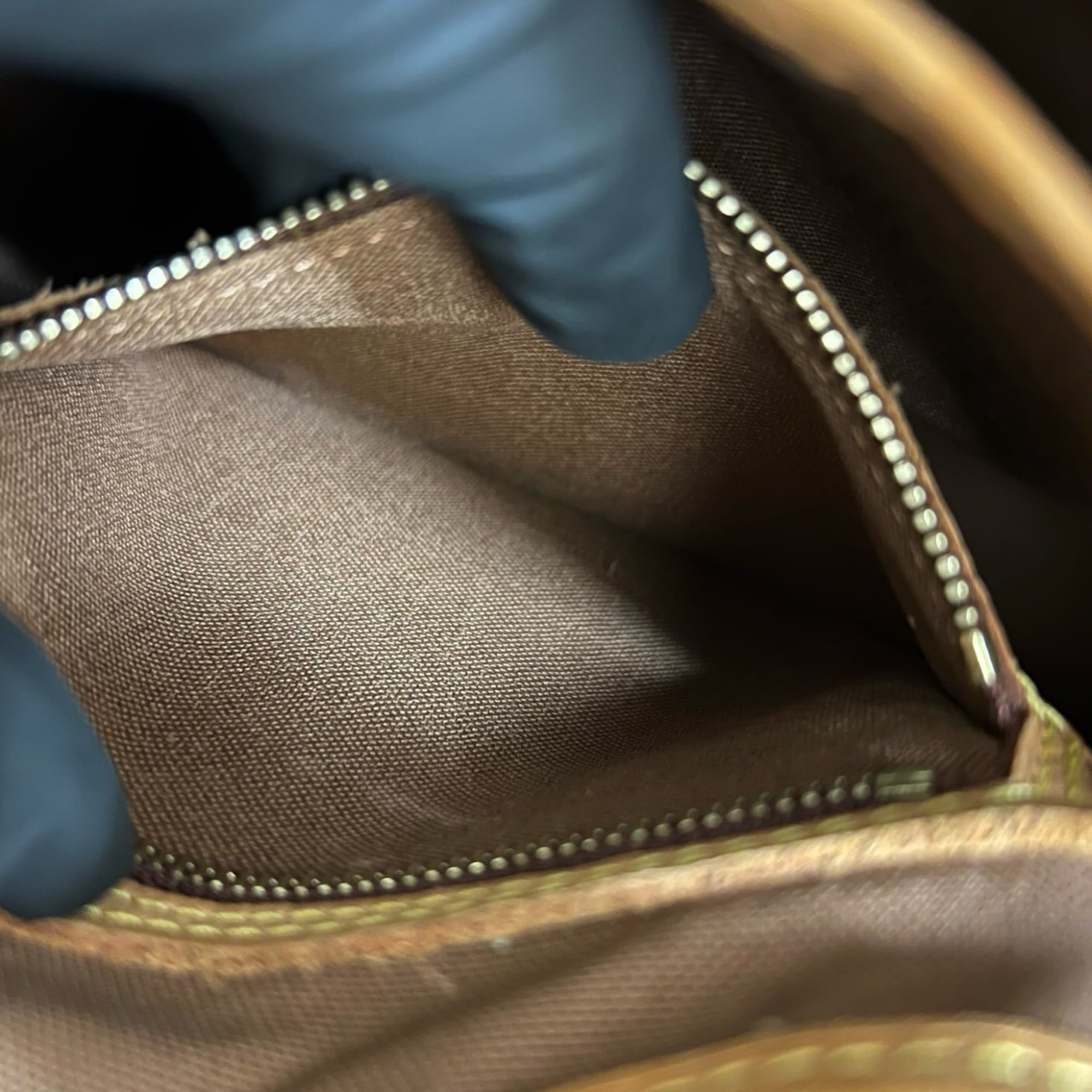 Louis Vuitton Brown Leather Pvc Handbag Tote Bag