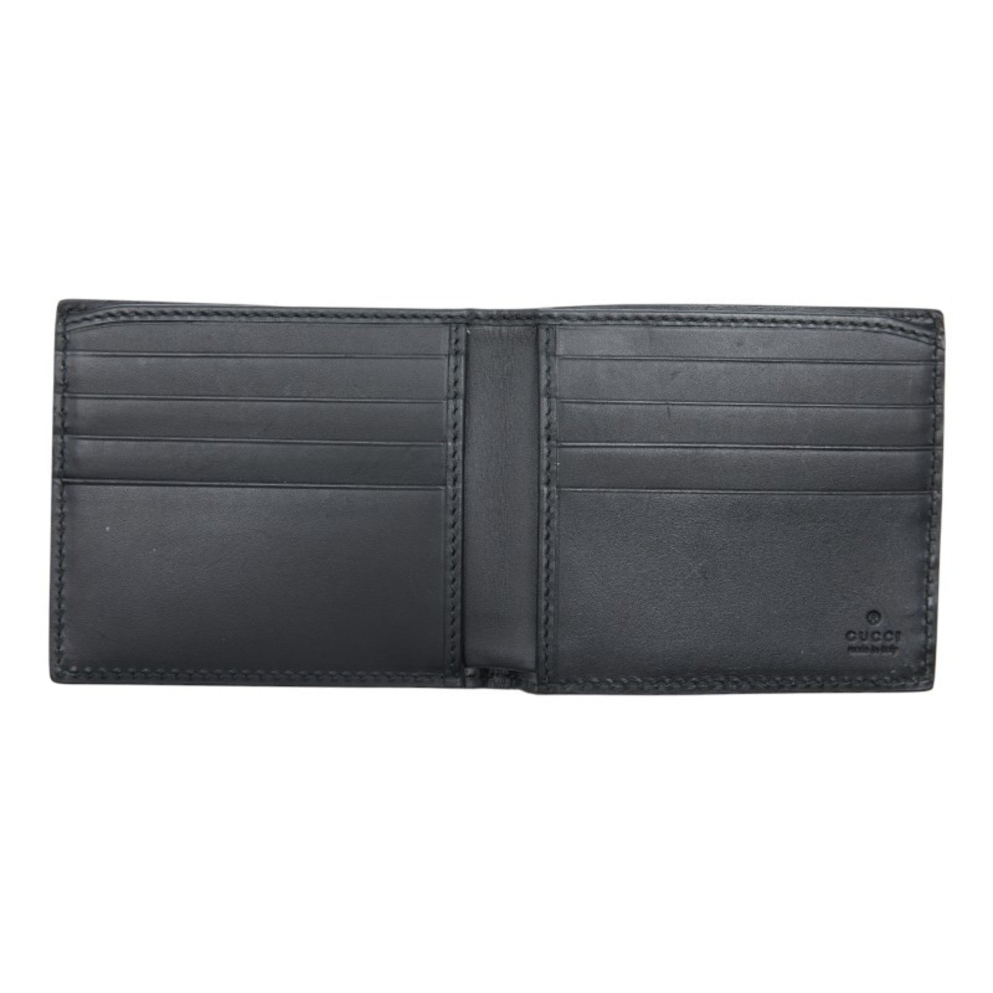 Gucci Black Blue Yellow Pvc Leather Wallet (Bi-Fold) (Pre-Owned)