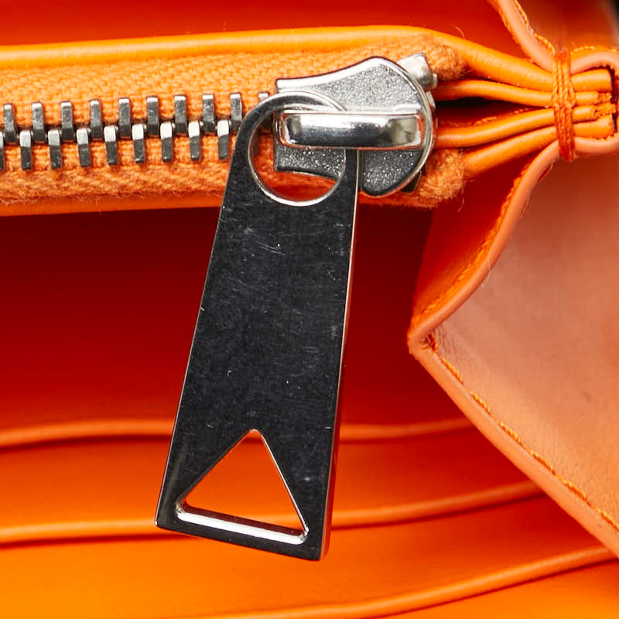 Bottega Veneta Black Orange Leather Coin Purse/Coin Case
