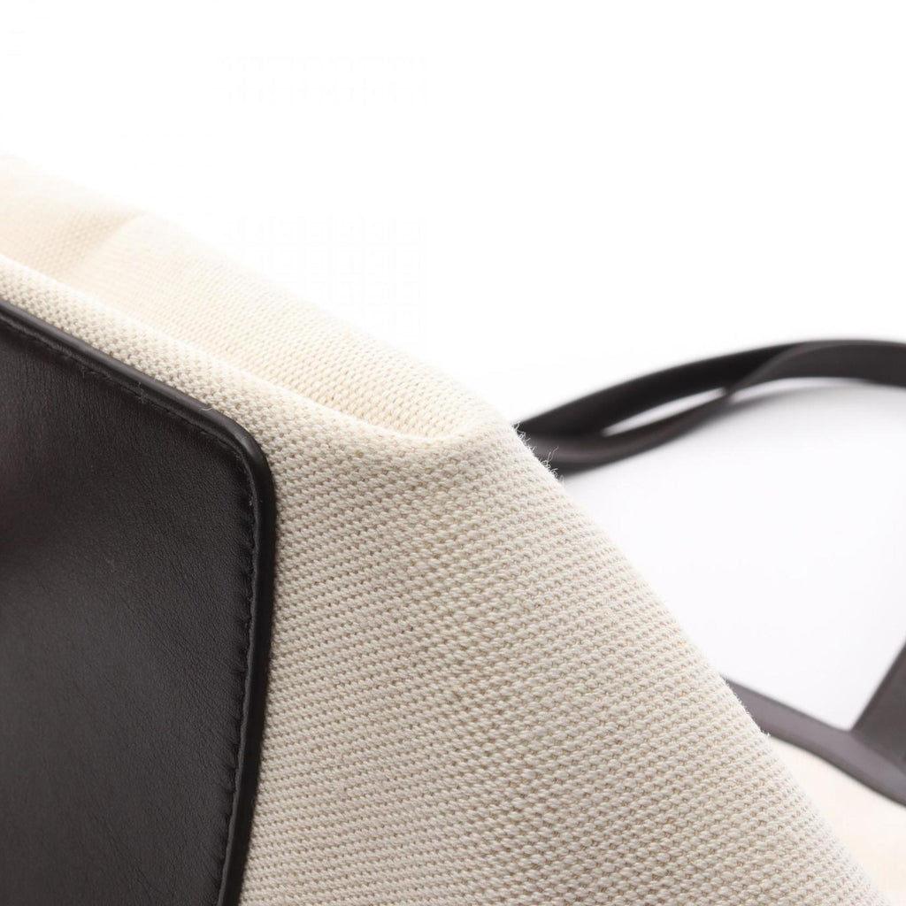 Bottega Veneta Brown White Canvas Leather Tote Bag
