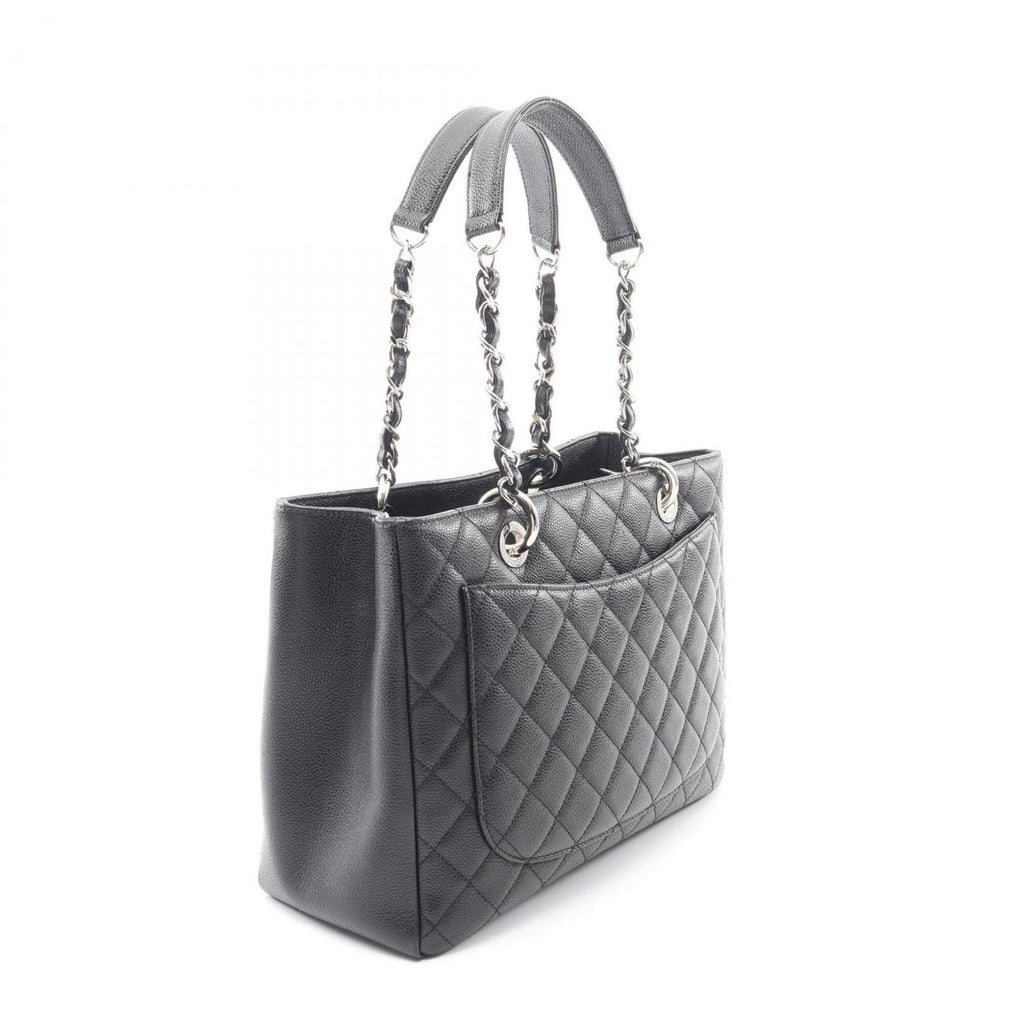 Chanel Black Grained Calfskin Handbag Tote Bag