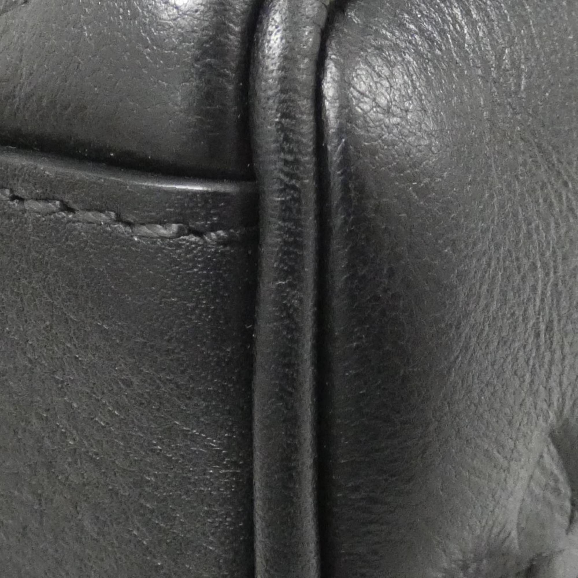 Louis Vuitton Black Leather Boston Bag