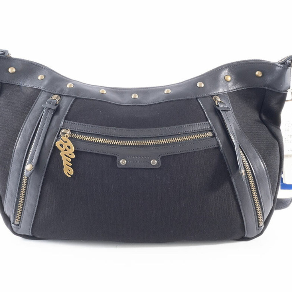 Burberry Black Canvas Leather Shoulder Bag
